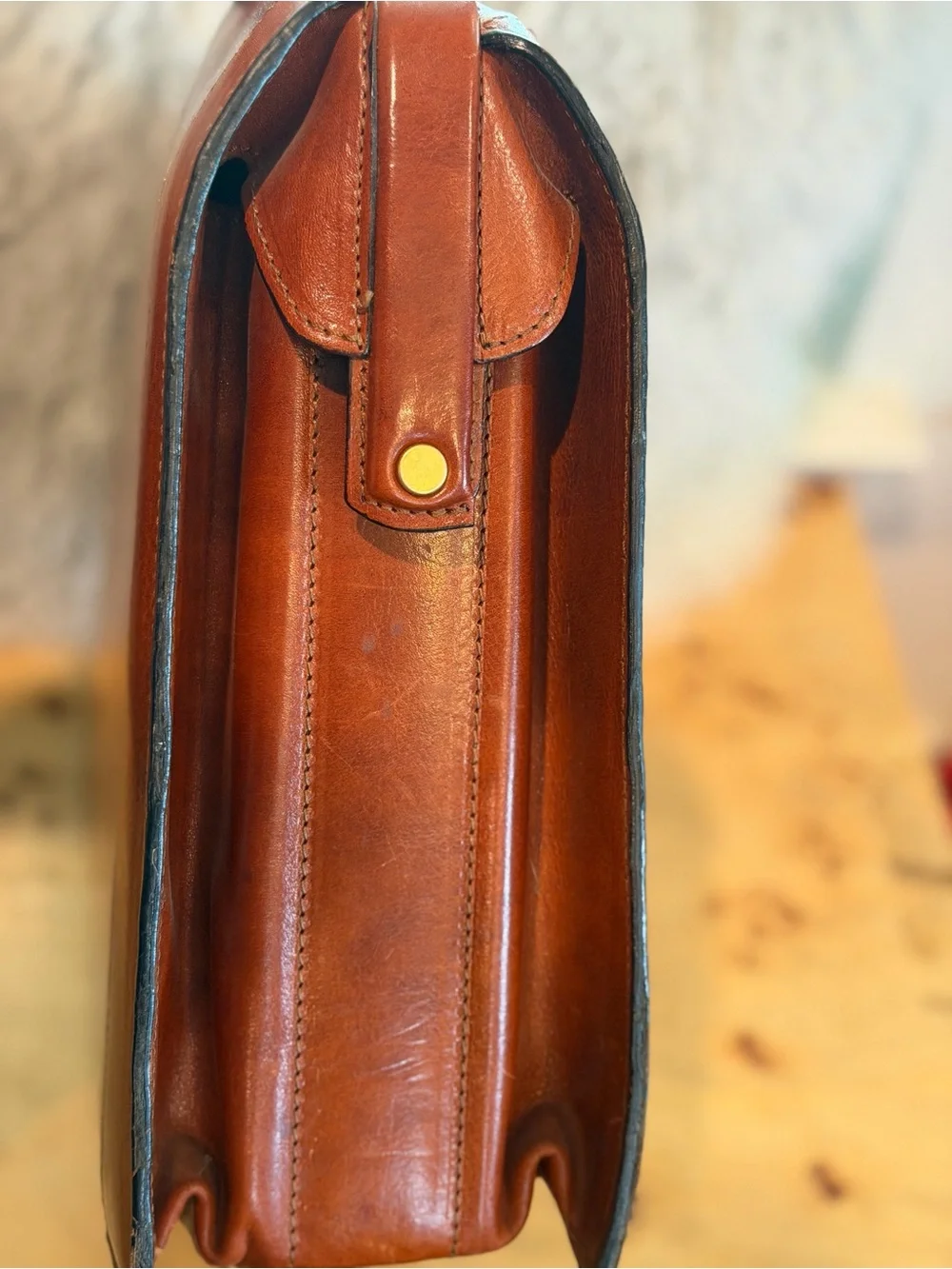 Bosca Leather Briefcase - Brown Classic Men’s Work Bag